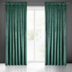   Pierre bársony sötétítő függöny Sötét türkiz 140x300 cm