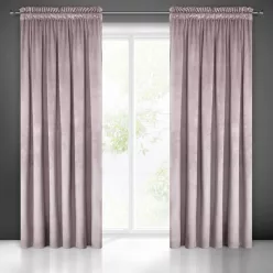   Pierre bársony sötétítő függöny Pasztell rózsaszín 140x300 cm