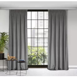Rosa bársony sötétítő függöny Acélszürke 140x270 cm