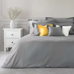 Novac pamut paplanhuzat Acélszürke 220x200 cm