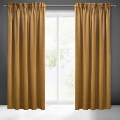   Sibel Pierre Cardin bársony sötétítő függöny Mézsárga 140x270 cm