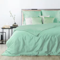   Nova3 pamut-szatén ágyneműhuzat Menta 160x200 cm - 70x80 cm 2db