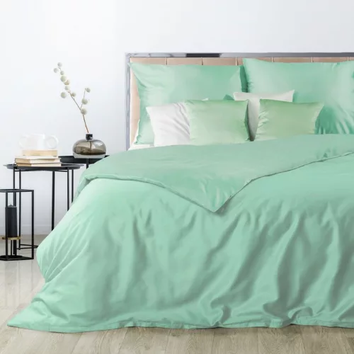 Nova3 pamut-szatén ágyneműhuzat Menta 220x200 cm - 70x80 cm 2db