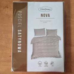   Nova3 pamut-szatén ágyneműhuzat Bézs 140x200 cm - 70x80 cm 1db
