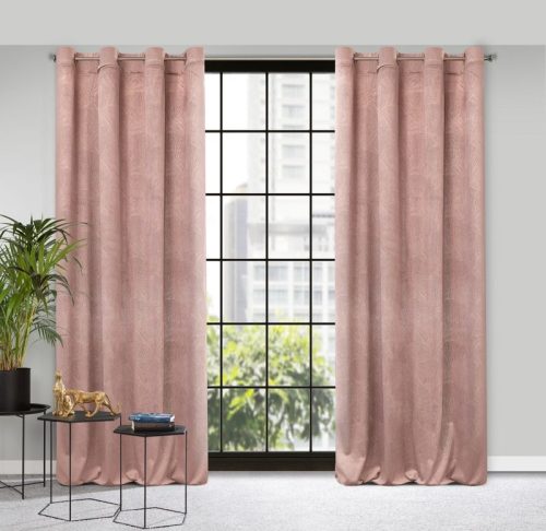Goja Pierre Cardin bársony sötétítő függöny Pasztell rózsaszín 140x250 cm