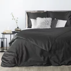   Nova3 pamut-szatén ágyneműhuzat Fekete 220x200 cm - 70x80 cm 2db