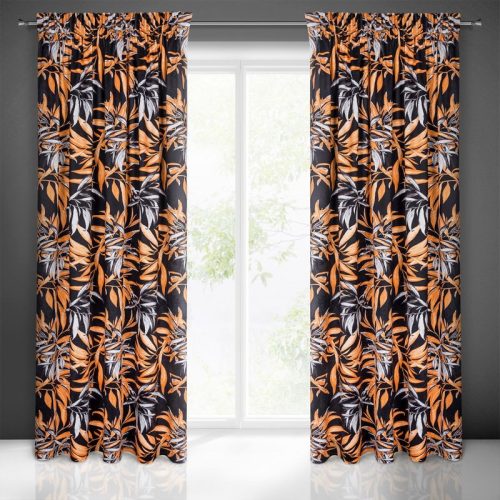 Zoja Pierre Cardin bársony sötétítő függöny Fekete/piros 140x270 cm