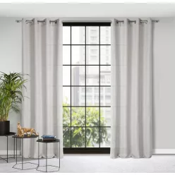   Anita öko stílusú függöny laza szövéssel Ezüst 140x250 cm