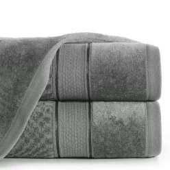 Jessi velúr törölköző Acélszürke 70x140 cm