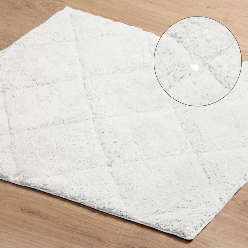 Chic2 pamut fürdőszobaszőnyeg kristályokkal Fehér 60x90 cm