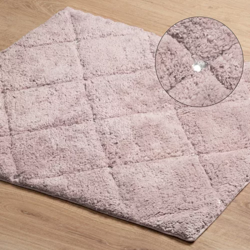 Chic2 pamut fürdőszobaszőnyeg kristályokkal Sötét rózsaszín 50x70 cm