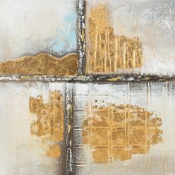 Absztrakt festmény 448a Arany 60x60 cm
