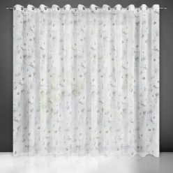   Bessy mintás dekor függöny Fehér/szürke/rózsaszín 350x250 cm