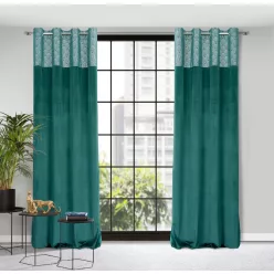 Agnes bársony sötétítő függöny Türkiz 140x250 cm