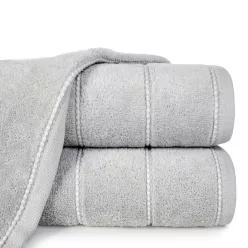 Mari csíkos törölköző Acélszürke 30x50 cm