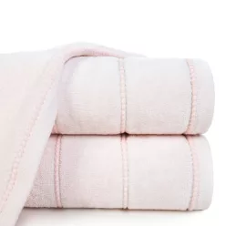 Mari csíkos törölköző Világos rózsaszín 30x50 cm