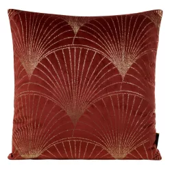   Blink21 bársony párnahuzat Téglavörös/világos arany 45x45 cm