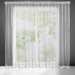 Aiden hálós fényáteresztő függöny Fehér 300x270 cm