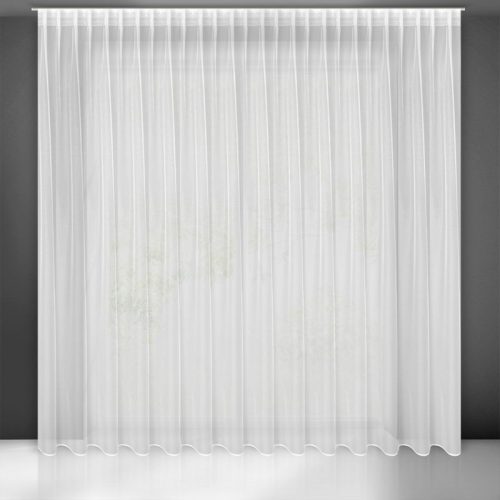 Tonia fényáteresztő függöny fényes mikrohálóból mennyezeti sínhez Fehér 400x300 cm