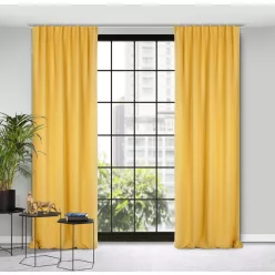   Milan dekor függöny mennyezeti sínhez Mustársárga 140x300 cm