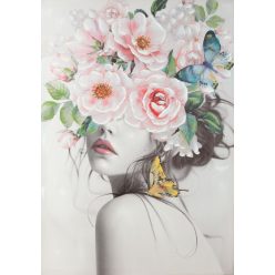 Női portré modern falikép 461b Rózsaszín 70x100 cm
