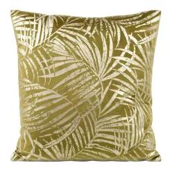   Blink26 bársony párnahuzat Olívazöld/világos arany 45x45 cm