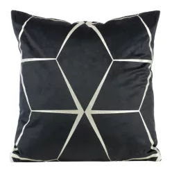 Blink28 bársony párnahuzat Fekete/ezüst 45x45 cm