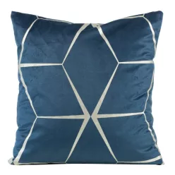 Blink28 bársony párnahuzat Sötétkék/ezüst 45x45 cm