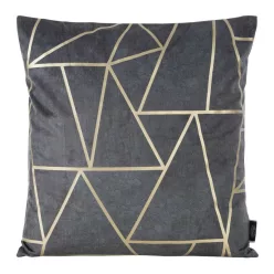   Blink29 bársony párnahuzat Acélszürke/világos arany 45x45 cm