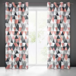 Adina mintás dekor függöny Sötétrózsaszín 140x250 cm