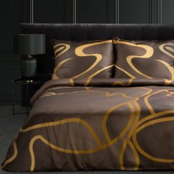   Alisma1 prémium ágyneműhuzat Barna/arany 160x200 cm - 70x80 cm 2db