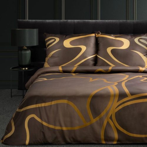 Alisma1 prémium ágyneműhuzat Barna/arany 160x200 cm - 70x80 cm 2db