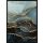 Absztrakt festmény kerettel 479 Acélszürke/arany 53x73 cm