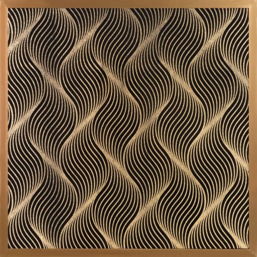 Victoria3 falikép Fekete/arany 53x53 cm