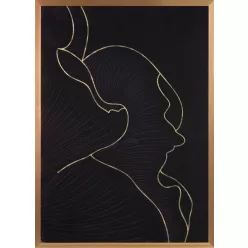 Peonia6 falikép Fekete/arany 53x73 cm