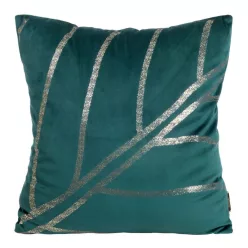   Blink38 bársony párnahuzat Sötét türkiz/világos arany 45x45 cm