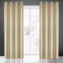 Rita egyszínű dekor függöny Bézs 140x250 cm