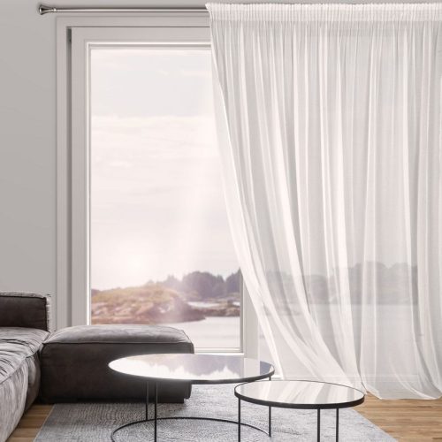 Tamina matt anyagú mikrohálós fényáteresztő függöny Fehér 350x270 cm