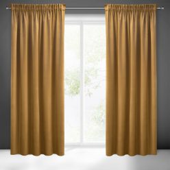   Sibel Pierre Cardin bársony sötétítő függöny Mézsárga 140x270 cm