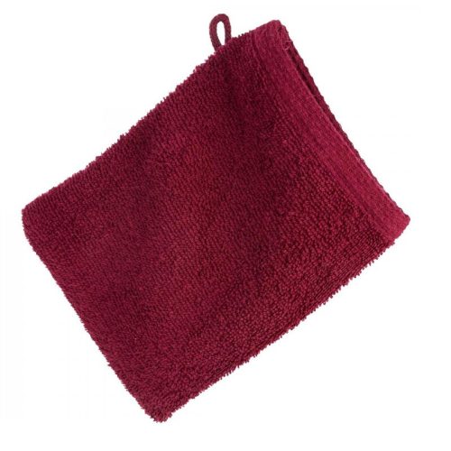 Frottír mosdókesztyű 400 g/m2 Bordó 16x21 cm