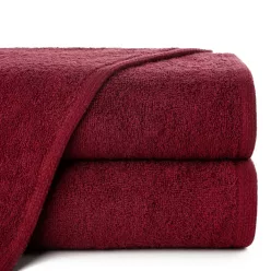  Egyszínű klasszikus törölköző 400 g/m2 Bordó 50x100 cm