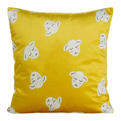 Po bársony párnahuzat Mustársárga 45x45 cm