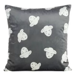 Po bársony párnahuzat Acélszürke 45x45 cm