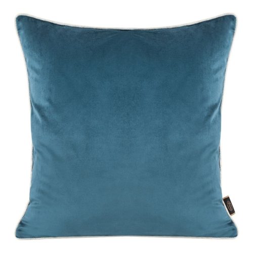 Kétoldalú párnahuzat bársony és len szövetből Kék 45x45 cm