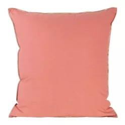   Egyszínű párnahuzat vászon szövetből arany szálú szegéllyel Rózsaszín 45x45 cm