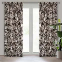 Rodos bársony sötétítő függöny Fekete 140x270 cm