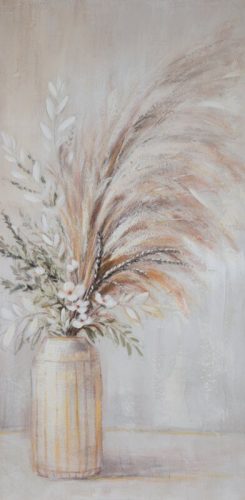 Csendéletet ábrázoló kézzel festett falikép 497a Bézs 60x120 cm