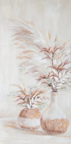 Csendélet festmény kézzel festett falikép 497b Bézs 60x120 cm