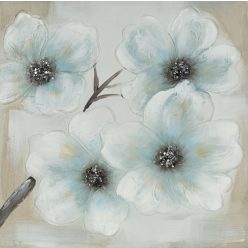   Virágos növényt ábrázoló kézzel festett falikép 550 Bézs 60x60 cm