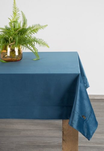 Egyszínű bársony asztalterítő Gránátkék 145x300 cm